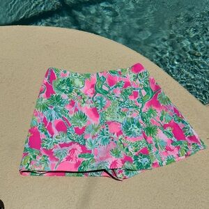 Lilly Pulitzer Pink and Green Floral Skirt